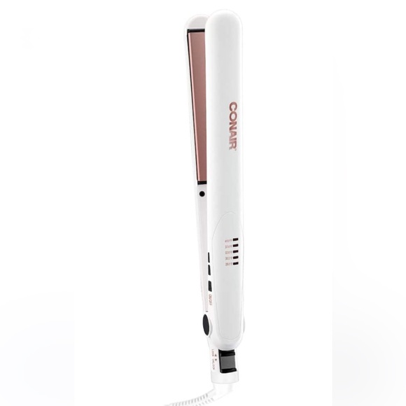 NWT CONAIR Double Ceramic 1" Flat Iron - Rose Gold w/White - Picture 6 of 8